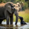 The contractor left in the middle of the job, and he left the puppy behind. He was building a swimming pool for an elephant.