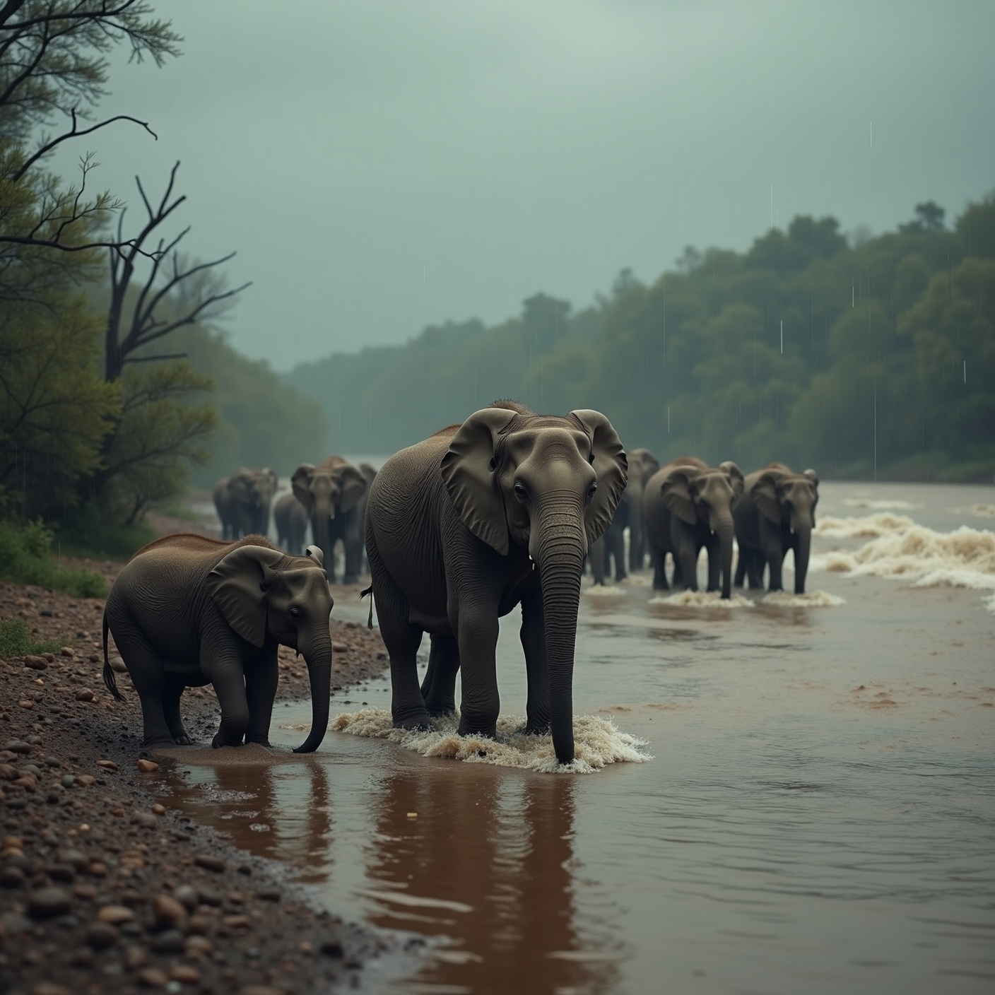 The floodwater swallowed her calf whole — and Della, the mother elephant, made a sound the rangers had never heard from an animal before.