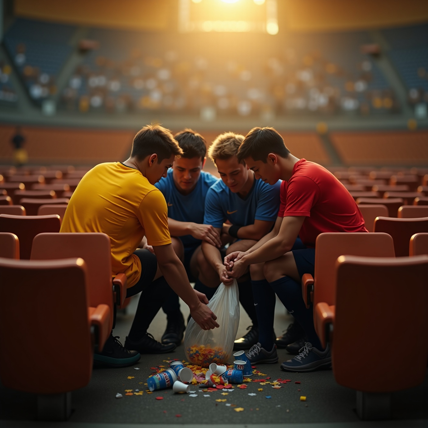 Their team had just lost. So why did hundreds of fans stay behind — quietly filling trash bags in the empty stands?