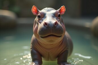She was born six weeks early, weighing just 29 pounds — too weak to stand, too weak to nurse. A newborn hippo is supposed to weigh at least twice that. Nobody thought she would make it.