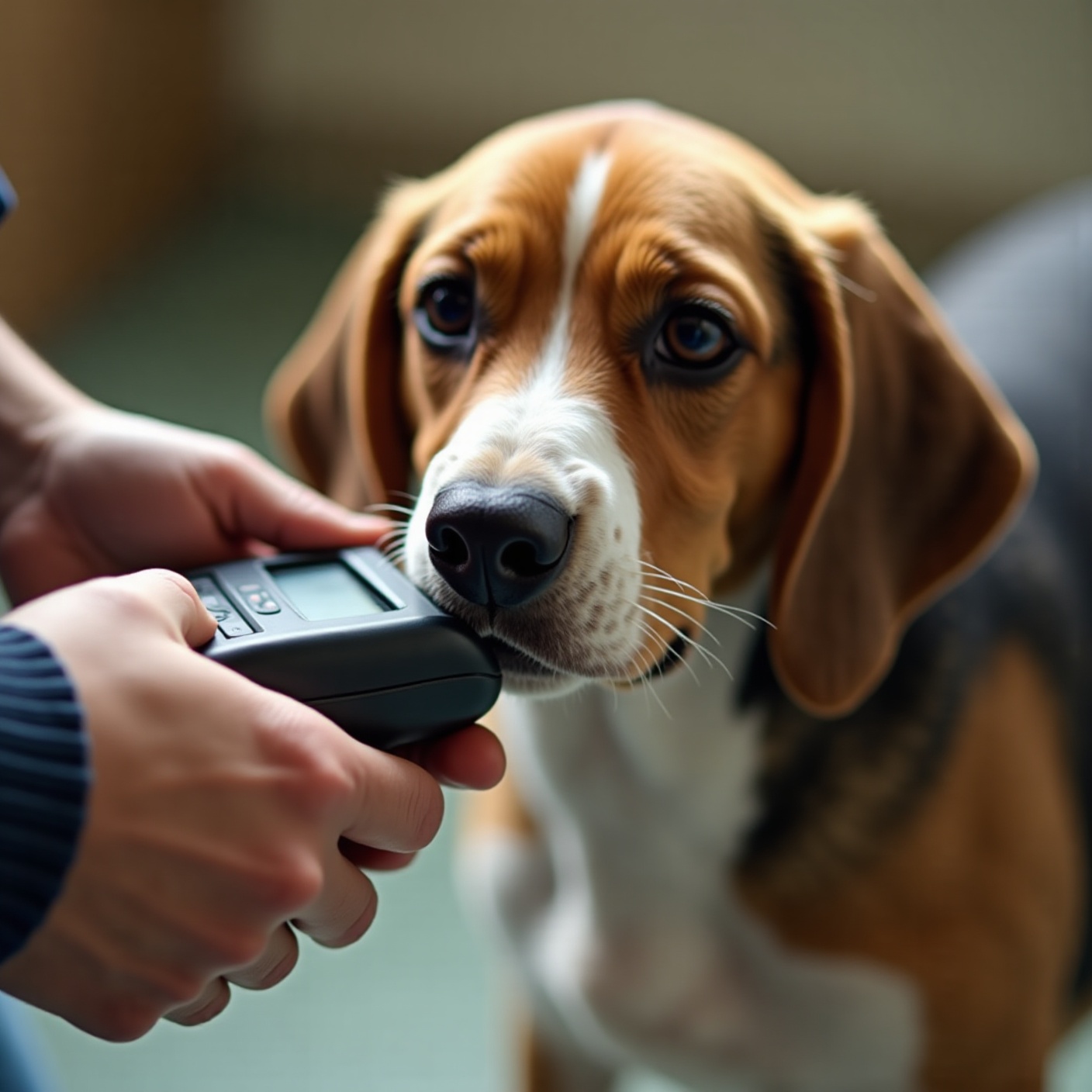 His father died ten years ago. When a Florida shelter scanned an old beagle's microchip, it came back with his own family's name on it