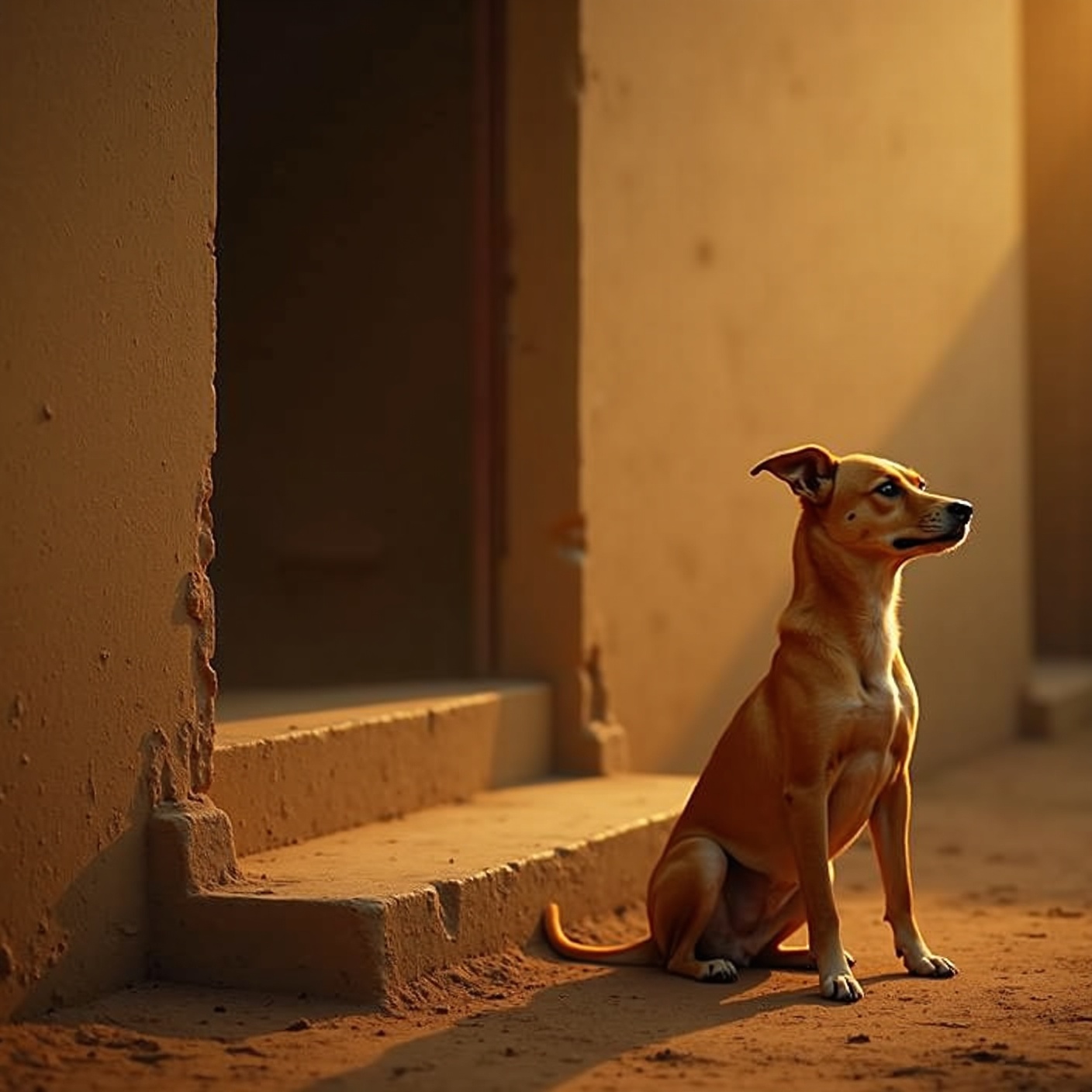 He found a starving stray dog half a world from home. Then he had to come back without her.