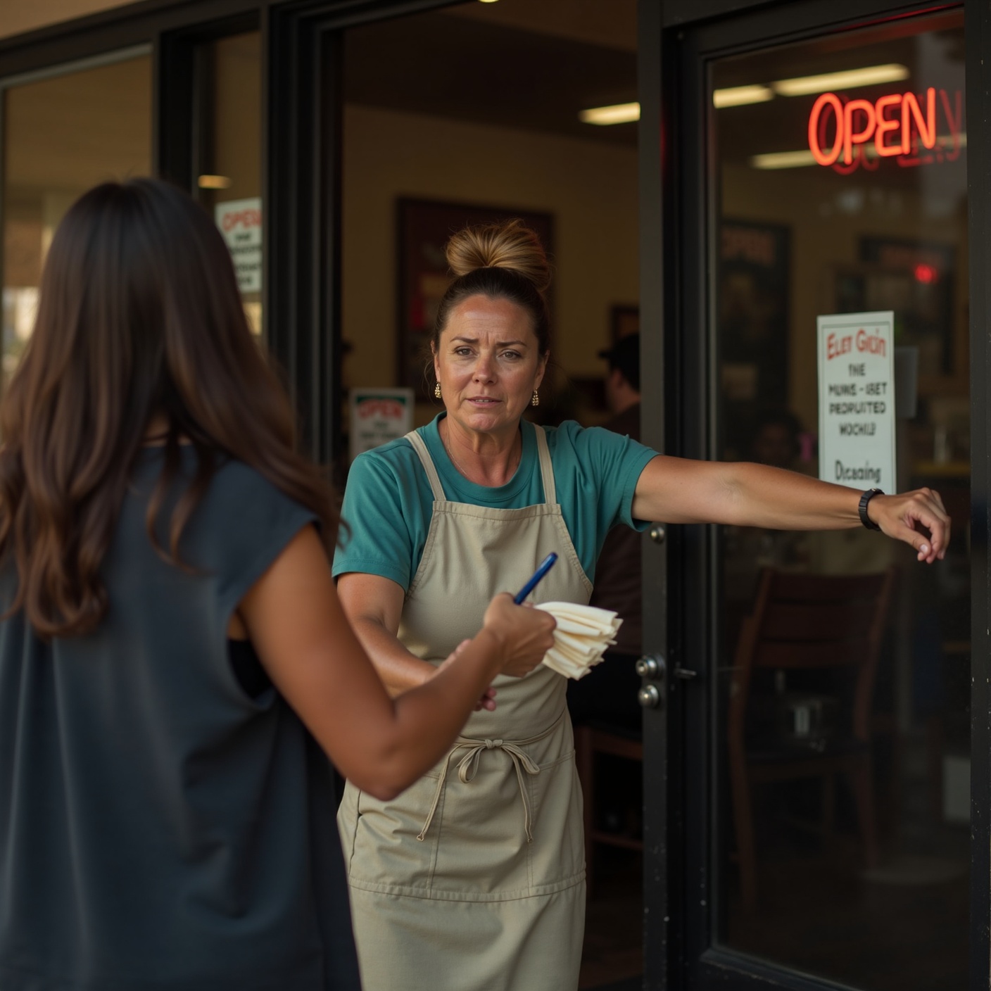 Her card was declined at $19.40. A stranger in a faded cap paid and walked out, and the napkin he left changed the next twelve years of her life.