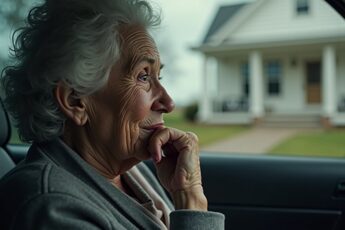 Grandma signed away the house Grandpa built when the bills piled up. Years later, her granddaughter said "let's go for a drive"
