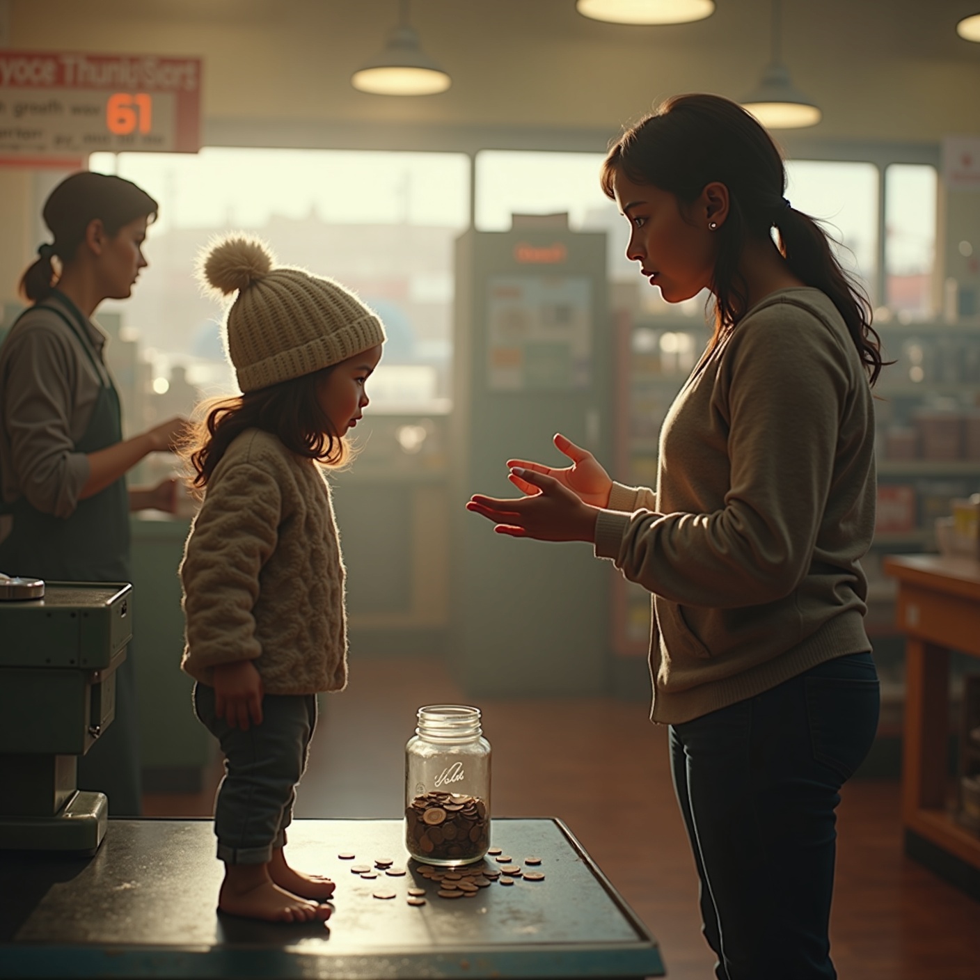 I fired the teenage bagger who kept dozing off at my register. "This is a business, not a charity," I told him. Two days later a little girl walked in with a jar of pennies — and I've never been so ashamed in my life.