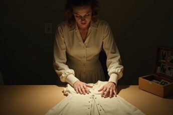 The whole storage unit cost me $150, sight unseen. Inside was a wedding dress from 1964 — and something sewn into the hem that had been waiting thirty years.