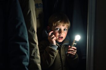 A 7-year-old hid in his closet and whispered into the phone: "He's coming upstairs." Then the line went dead