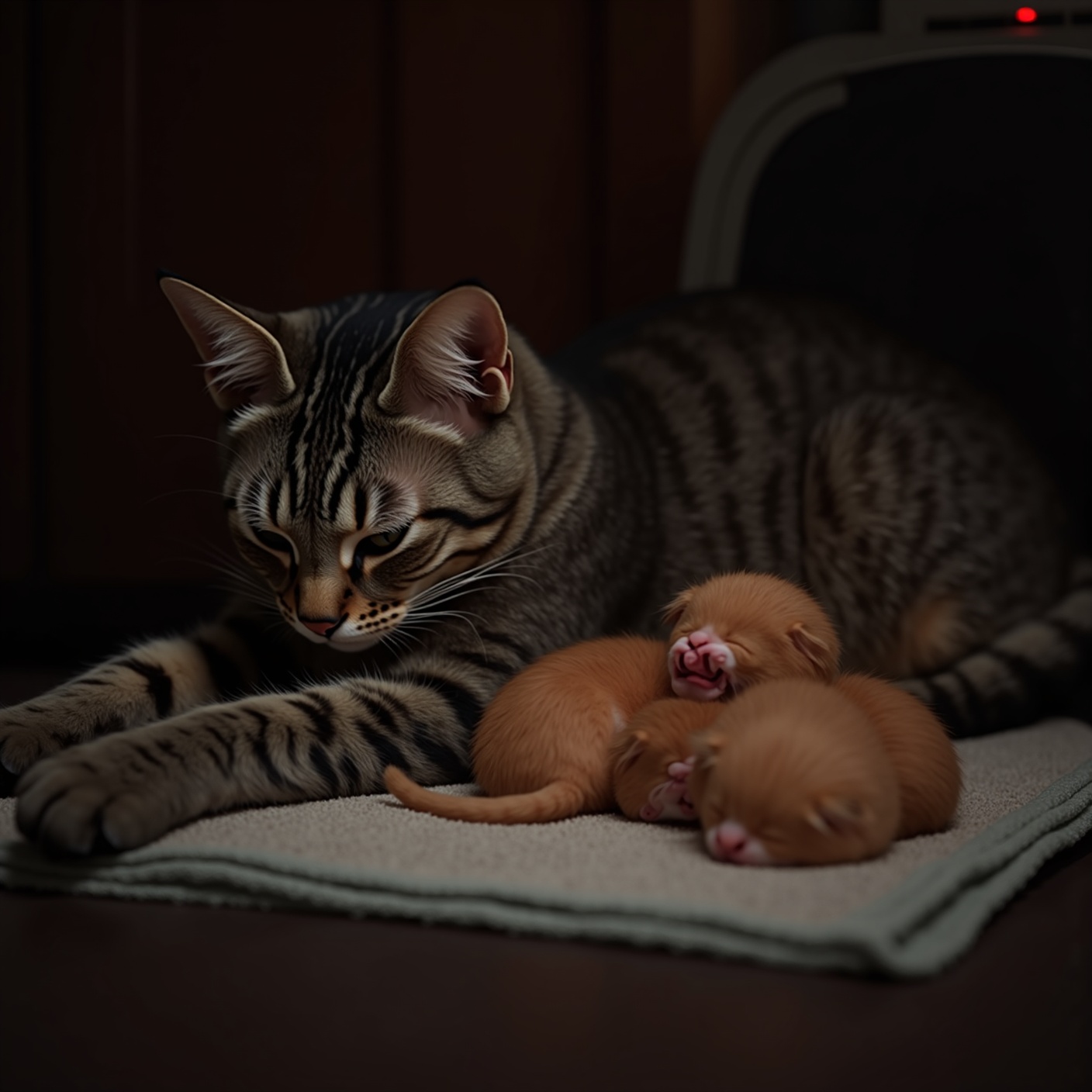 For three weeks this feral cat wouldn't let me touch him — then four orphaned kittens changed everything
