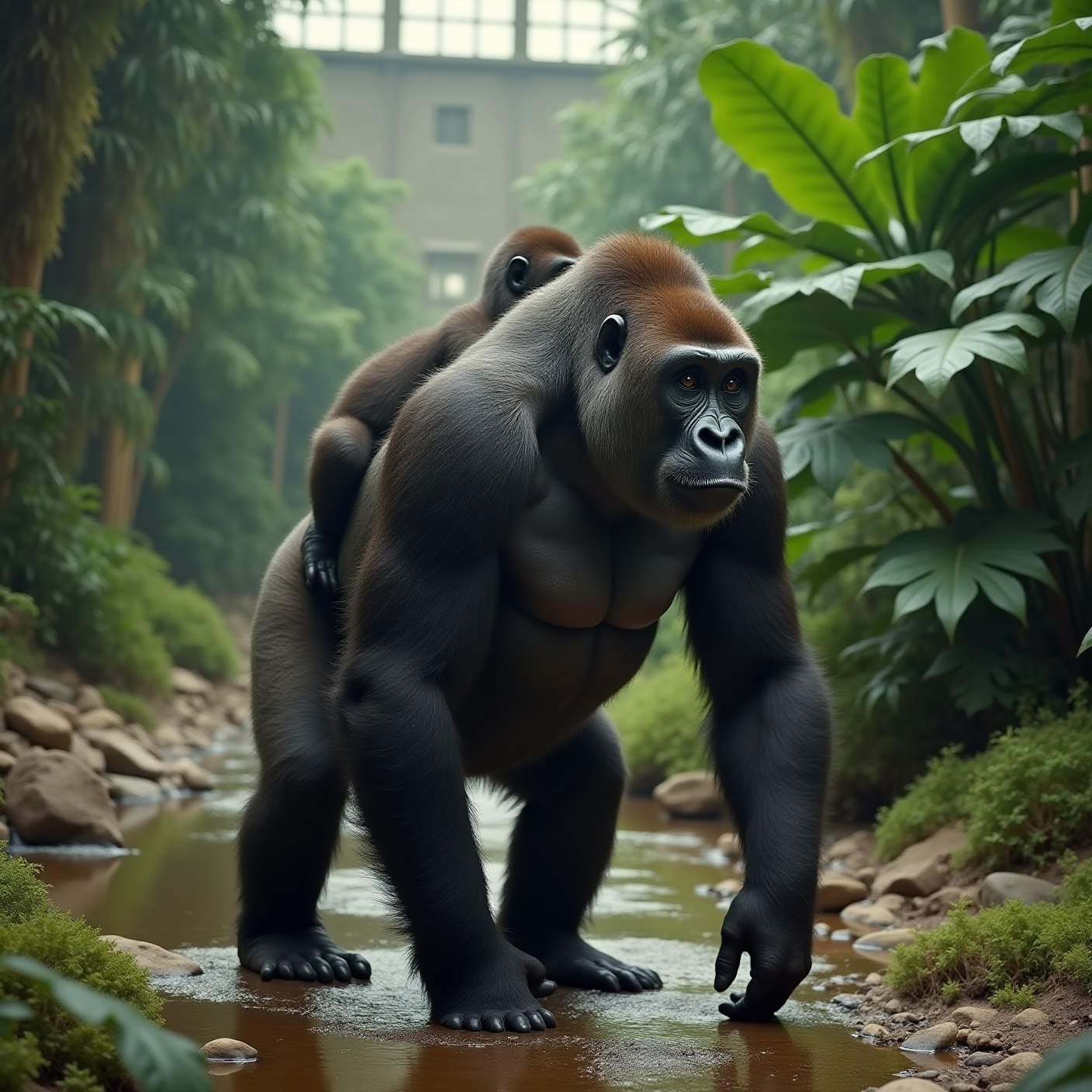 A three-year-old fell into the gorilla enclosure. The first one to reach him was a mother named Binti Jua
