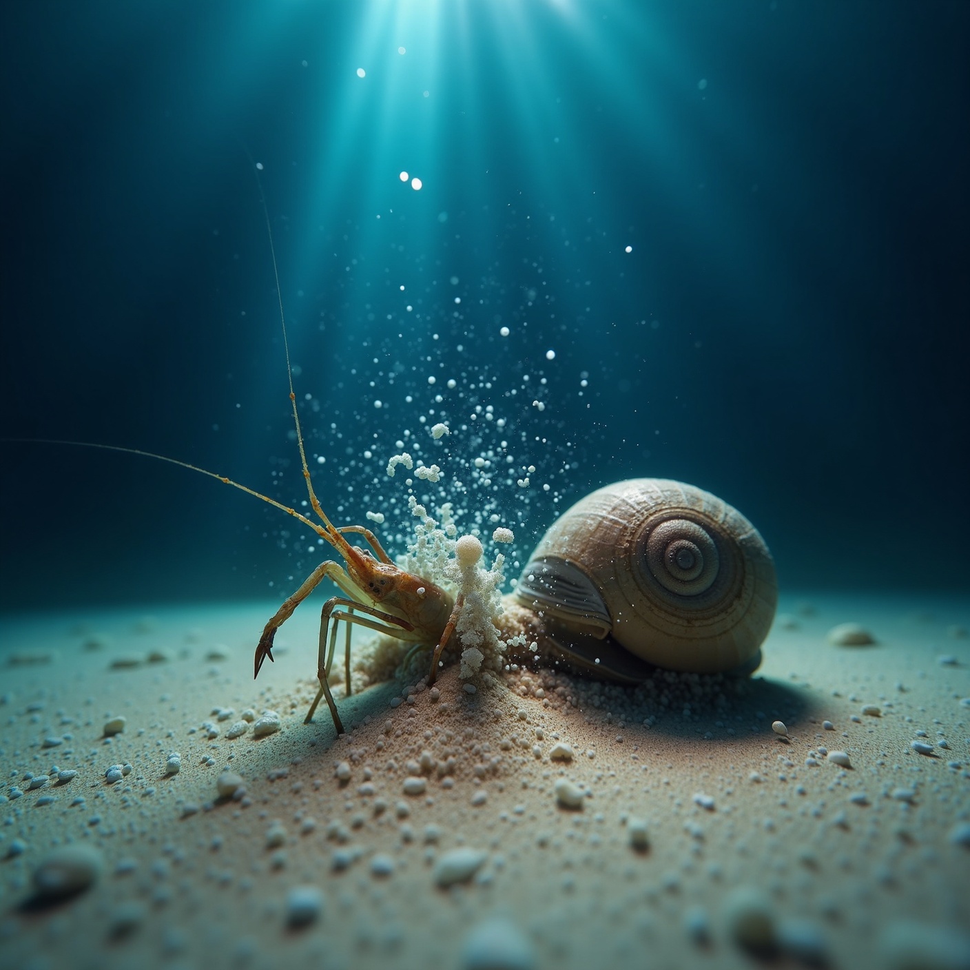 This shrimp swings so fast that the water in front of its fist turns to vapor. Then the vapor explodes.