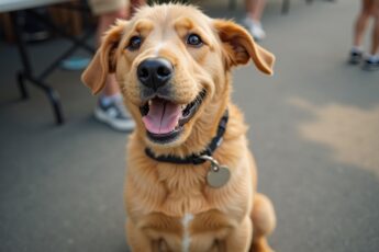 She walked out of the middle of the crowd, crossed the parking lot, and sat down on a stranger's shoes. Nobody had trained her to do anything.