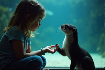 The orphaned otter had stopped eating and wouldn't leave her corner. Then a quiet little girl sat down at the glass — and the keepers gasped