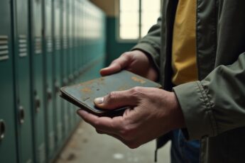 Gutting the old high school, he found a wallet sealed behind the lockers. The name inside belonged to a woman now 71