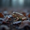 This frog freezes into a block of ice every winter. Heart stopped. Not breathing. Then spring comes and it hops away.